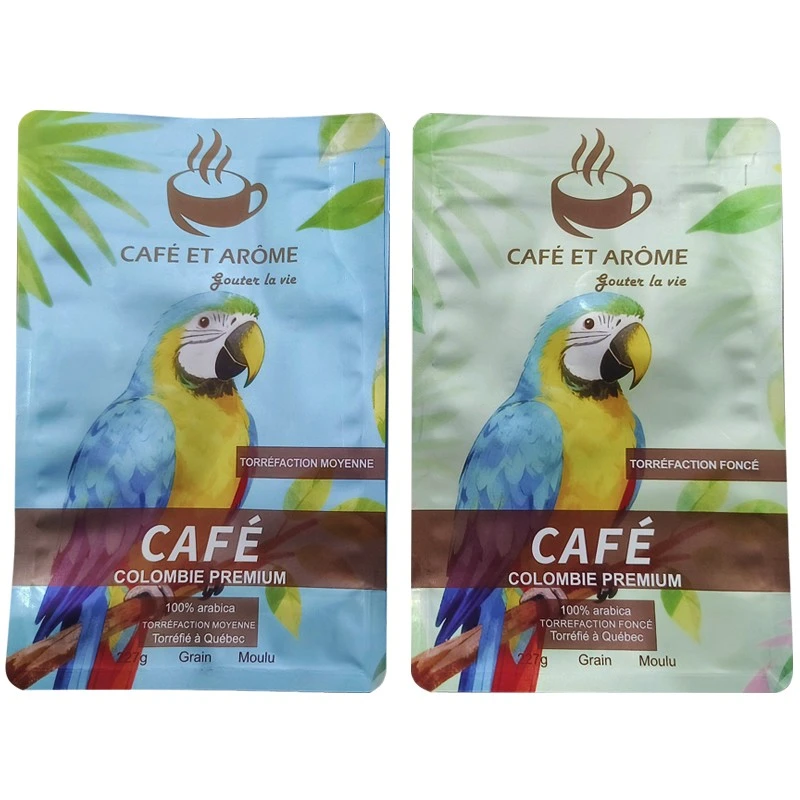 Eight-sided Zipper Coffee Bag