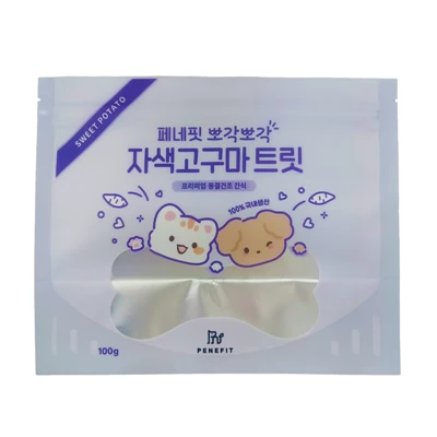 Stand Up Pet Food Bag With Front Window